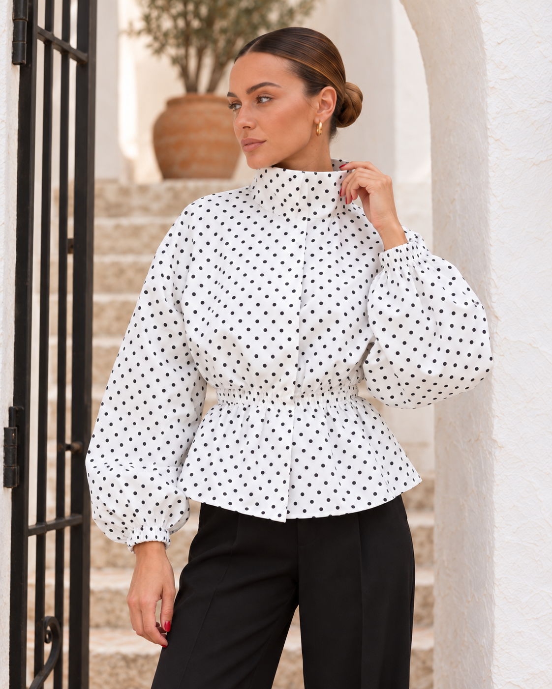 Blusa Peplum | Lunares