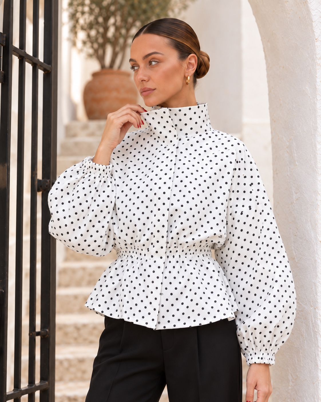 Blusa Peplum | Lunares