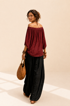 Conjunto Luna | Hombros descubiertos y Pantalón fluido