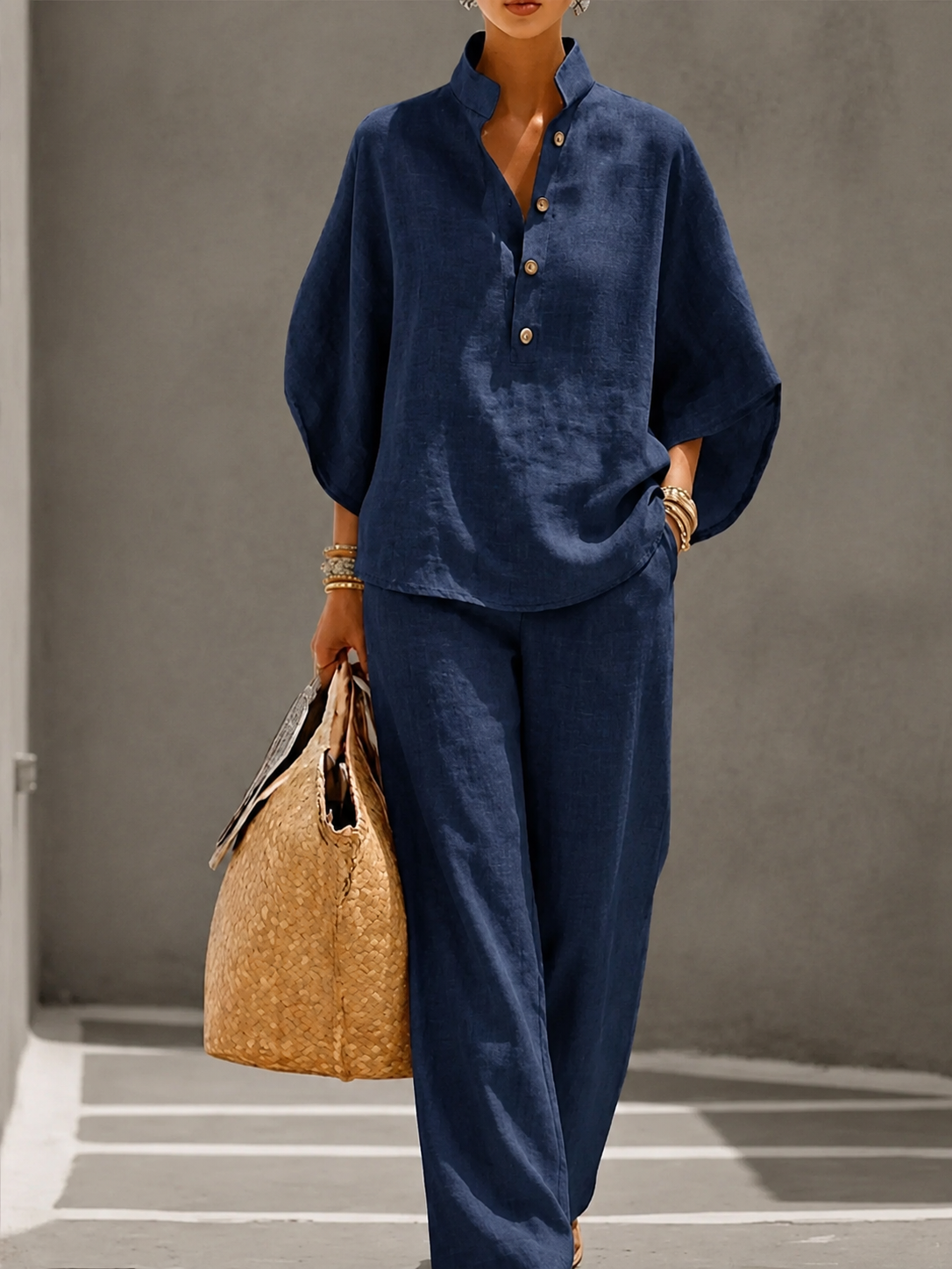 Conjunto Sophie | Mangas de Murciélago y Pantalones Anchos