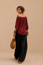 Conjunto Luna | Hombros descubiertos y Pantalón fluido