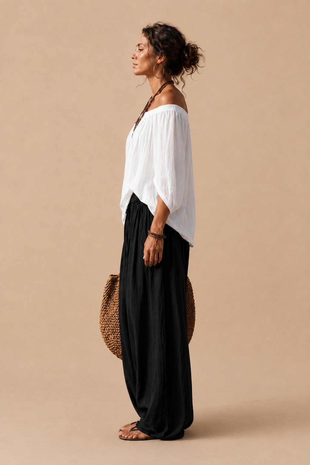 Conjunto Luna | Hombros descubiertos y Pantalón fluido