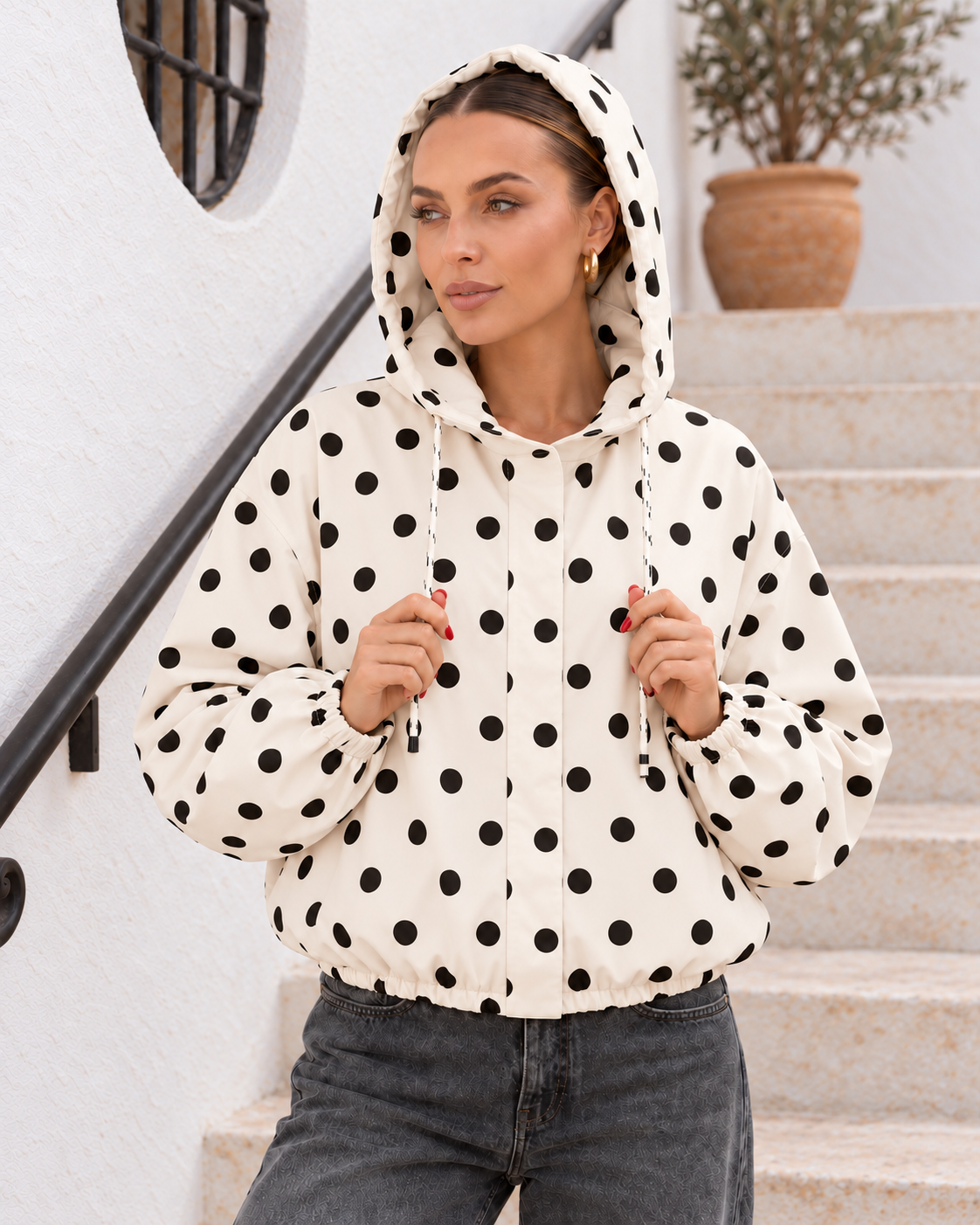 Giacca con Cappuccio | Pois