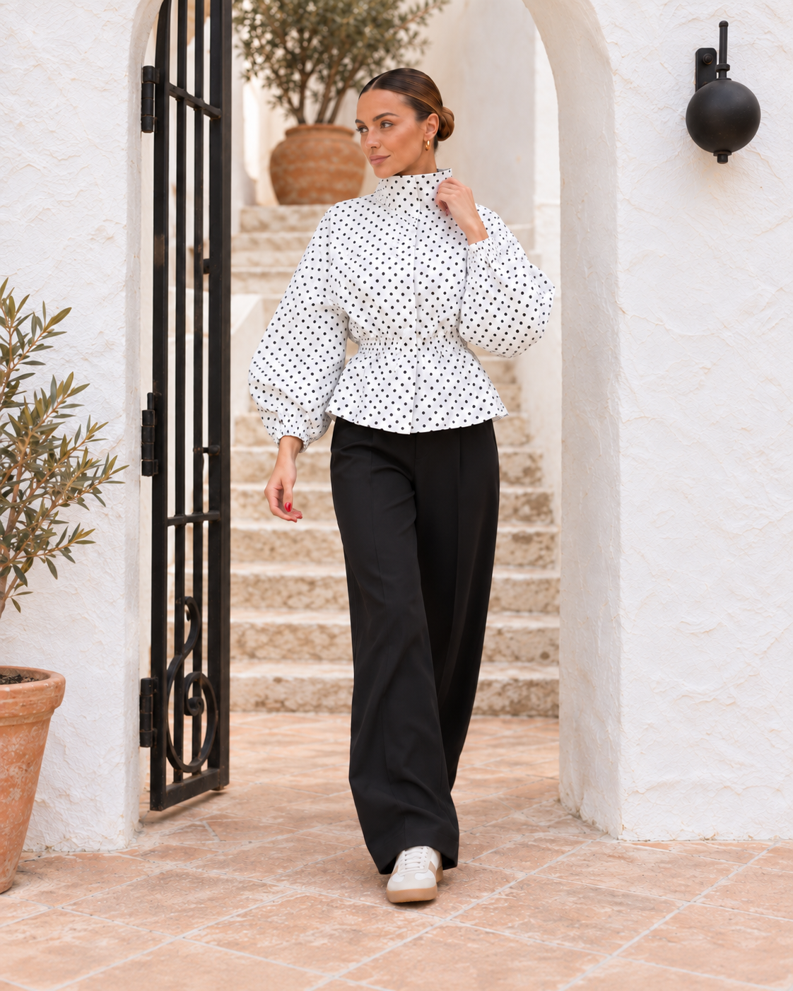 Blusa Peplum | Lunares