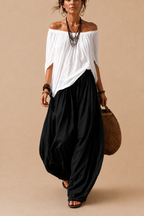 Conjunto Luna | Hombros descubiertos y Pantalón fluido