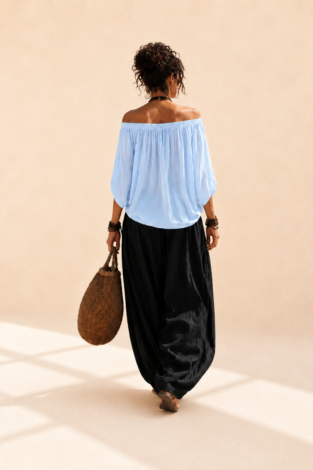 Conjunto Luna | Hombros descubiertos y Pantalón fluido